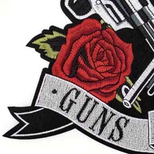 Toppa Tessuta Ufficiale Guns N' Roses - Logo Bullet Band - 10x10 Cm - Cuci Su Giacche Denim - 3