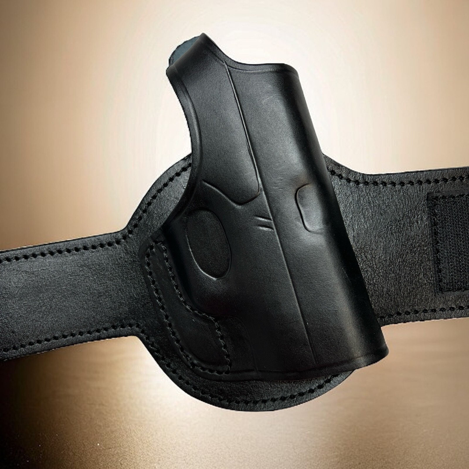 For GLOCK 43 43X, Right Hand Black Leather Thumb Break Ankle Holster
