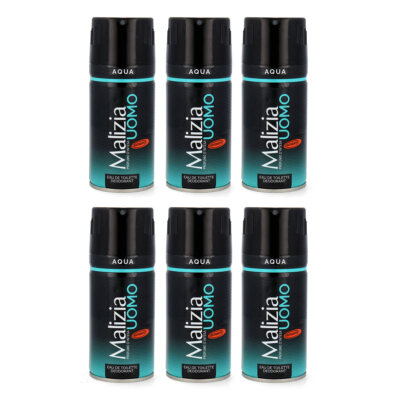 MALIZIA UOMO AQUA deodorant EdT 6x 150ml deo sixpack