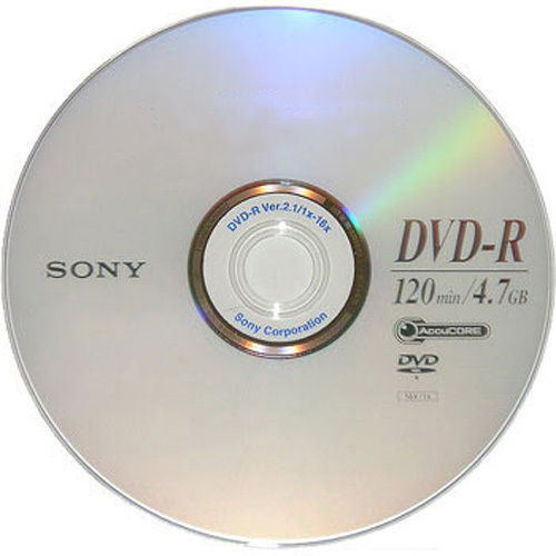 25 SONY Blank 16X DVD-R DVDR Silver Logo Branded 4.7GB 120min Disc in Sleeve - Afbeelding 1 van 4