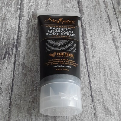 Shea Moisture African Black Soap Bamboo Charcoal Body Scrub With Tea Tree Oil Ebay