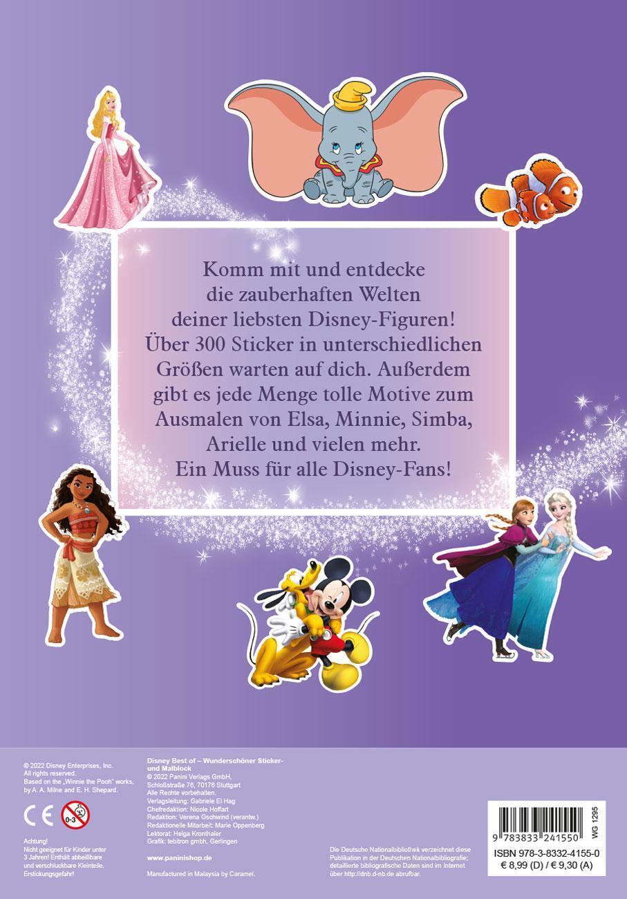 Thumbnail - Disney Best Of: Wunderschöner Stickr- Und Malblock | Panini | Über 300
