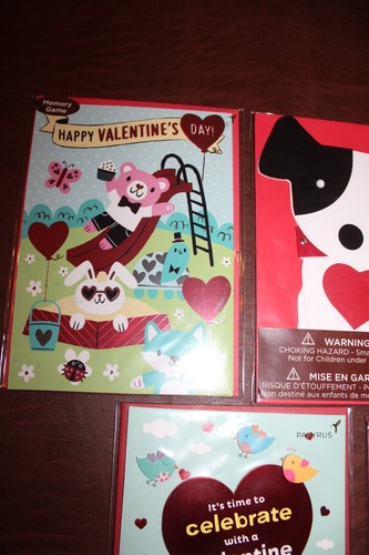 Lot of 10 Papyrus Valentine's Day Greeting Cards for Kids -puzzle, sticker cards - Picture 10 of 10