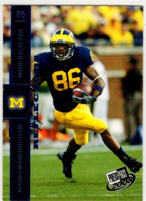 2008 Press Pass Football Mario Manningham No. 35 Michigan Wolverines