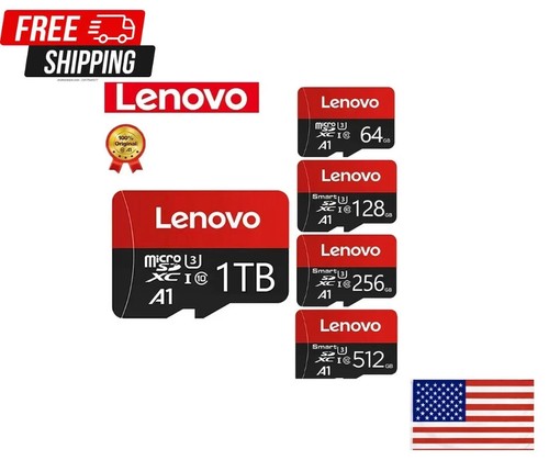 Lenovo SD 1 To Micro TF Mini Carte SD 256 Go 512 Go 128 Go 64 Go TF Mémoire Flash Card - Photo 3 sur 6