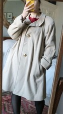 Admyra Glamorous Swing True Vintage Oversized Wool Cashmere Jacket Coat 14 Gold