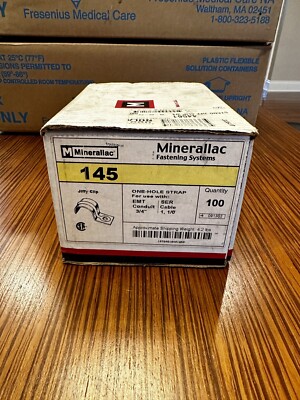 Minerallac 145 Jiffy Clip 3/4  One Hole Rigid Conduit Clip Fastener New Lot Of 3