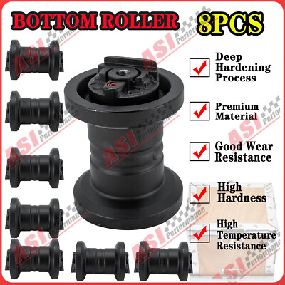 8Pcs Bottom Roller Track Roller Fit Kubota KX121-3 Mini Excavator Undercarriage.