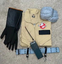 Complete Ghostbusters Halloween Costume Full Khaki Flight Suit Cosplay Halloween
