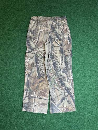 Y2k Russell Athletic Outdoor Youth 6-8 24x23 Cargo Realtree Camo Pants - Picture 3 of 7