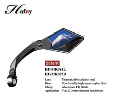 Hafny HF-MR085R 360º Adjustable Bicycle Handlebar Grip Rearview Mirror - Right