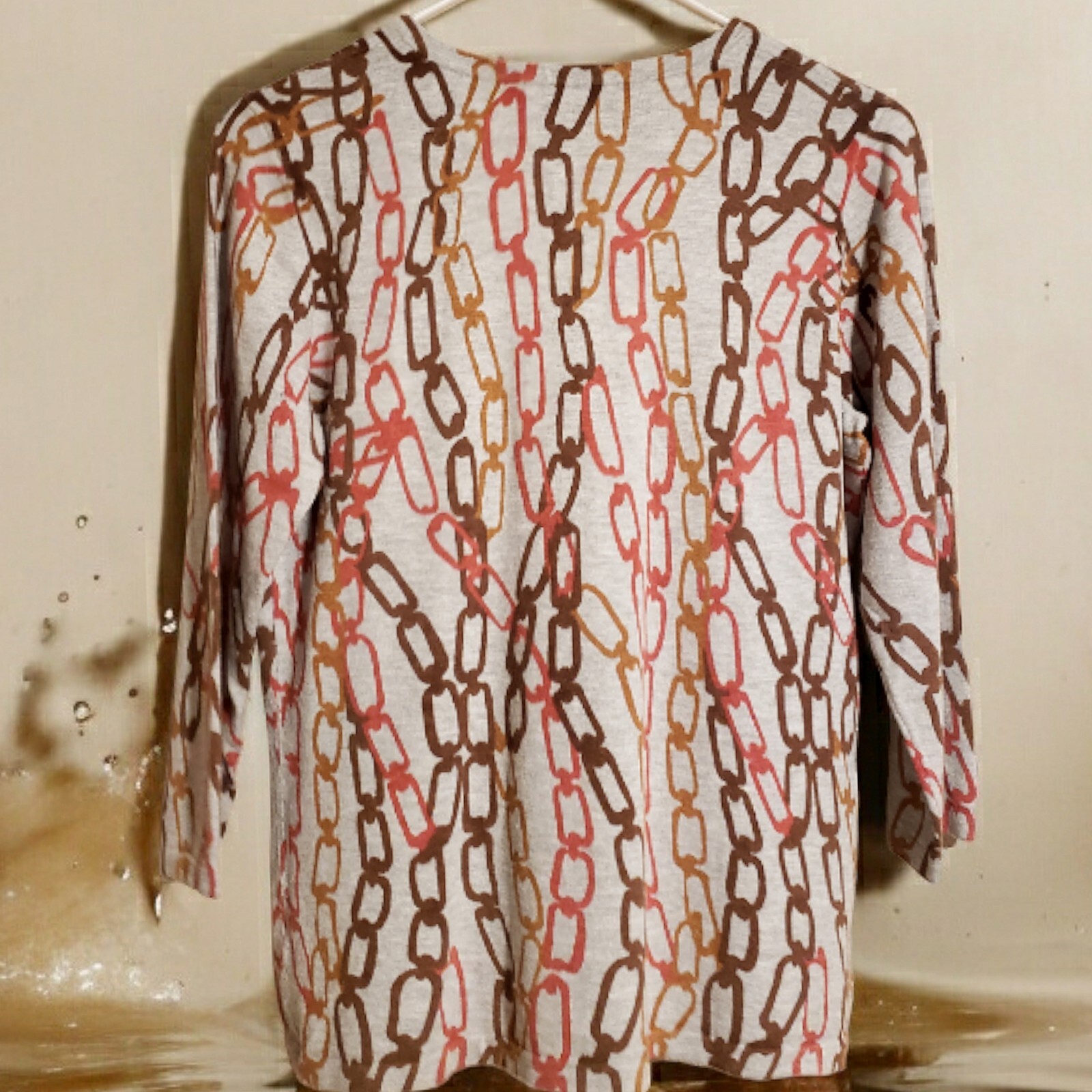 J. McLaughlin Sweater Womens L Multicolor Chain P… - image 5