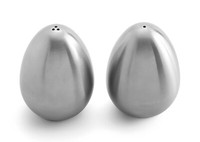 (11242) Edelstahl Ei-Design SALZ- & Pfefferstreuer Set Salzstreuer GewüRzstreuer