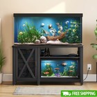 Heavy Duty Metal Aquarium Stand W/ Power Outlets Fish Tank Turtle Terrarium New
