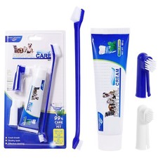 Best Dog Toothbrush  Toothpaste Kit - Natural Ingredients Reduce Plaque, Whiten
