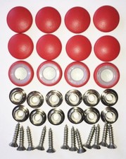 12 Dura Snap Upholstery Buttons Bright Red Choice Of Size And Screws