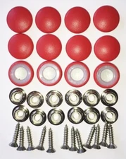 12 Dura Snap Upholstery Buttons Bright Red Choice Of Size And Screws