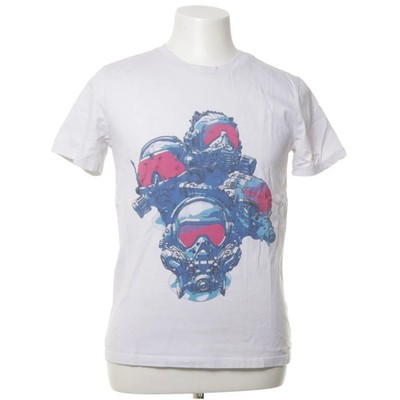 GTFO, T-shirt, Größe: S, Weiß/Blau/Rot, Print, Herren #IuU