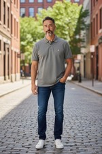 Brooks Brothers Golden Fleece Polo Shirt Mens L Gray