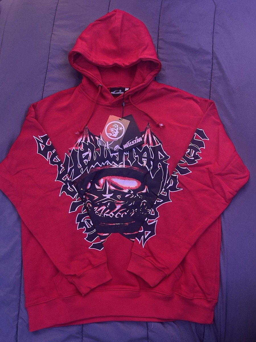 Limited Edition Hellstar Halloween Skeleton Airbrushed Hoodie 'Red