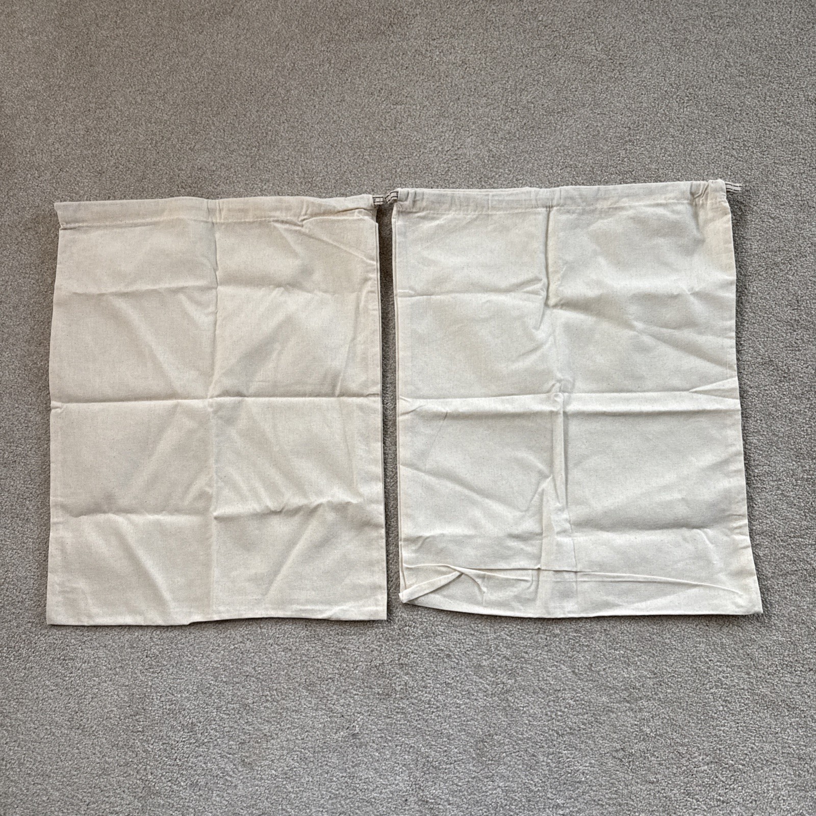 Lot of 2 TORY BURCH 13"x17" Dust Bags Designer Logo Storage Canvas Beige thumbnail 4