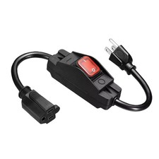 For Home Appliances 3-Prong Extension Cord with On/Off Switch Waterproof 15A