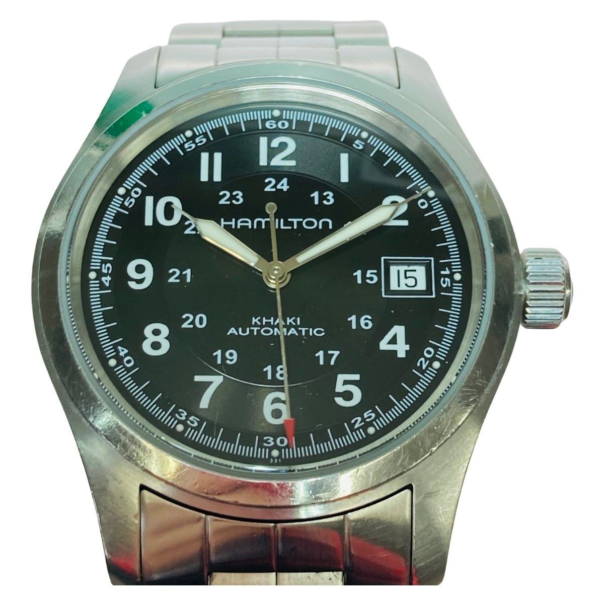 時計 HAMILTON KHAKI H704450 AUTOMATIC Hamilton Khaki Men's Black Watch with Black Strap - H704450