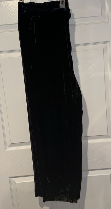 Gently Worn Womens Plus Talbots Black Faux Velvet Classic Dress Pants- 20W