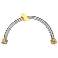 2PCS G1/2 Female 16-Inch Long Faucet Connector SUS304 Hose Brass Nut
