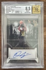 2022 Panini Noir Ochai Agbaji Reigning Nights /10 Holo Gold BGS 8.5 Auto 10