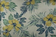 IZOD Saltwater Yellow Hibiscus Pocket Stretch Polo M OMG      