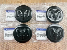 MATTE BLACK WHEEL CENTER CAPS for 2019-2026 DODGE RAM 2500 3500 GENUINE OE MOPAR