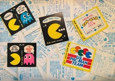 1980 Fleer Pacman Pac Man Sticker No Eyes Blue Back ~Pick A Sticker~