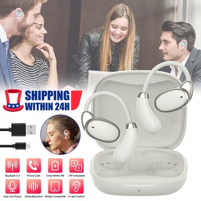 144+ Languages Translator Earbuds Real Time Translator Earphones Smart Voice.