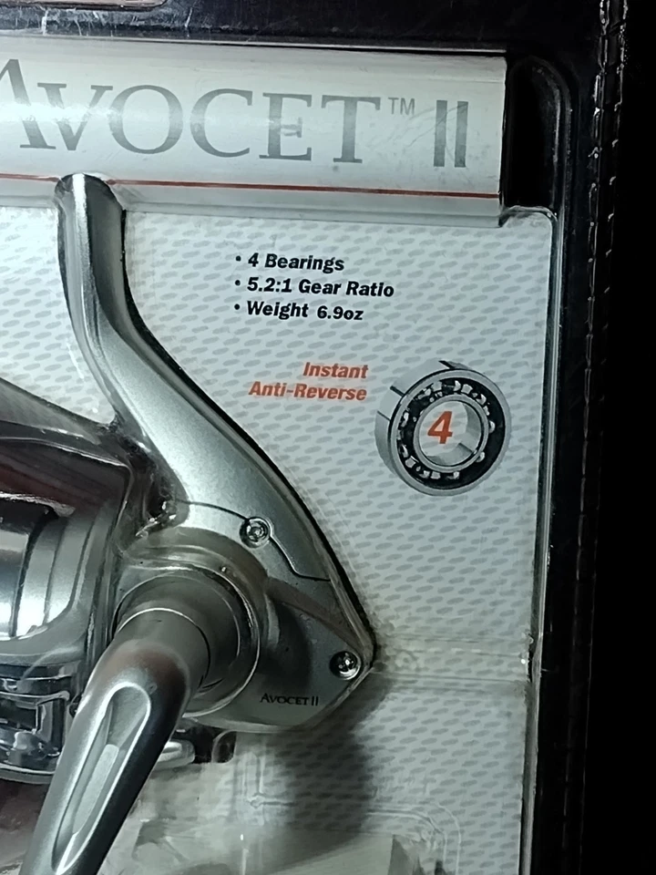 Vintage NOS Mitchell Avocet II AVS500ULF 5,2:1 Spinn Angelrolle glatt Neu - Bild 2 von 4