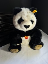 Steiff Panda Bear Plush 14 Sitting Cosy Friends Gold Button in Ear