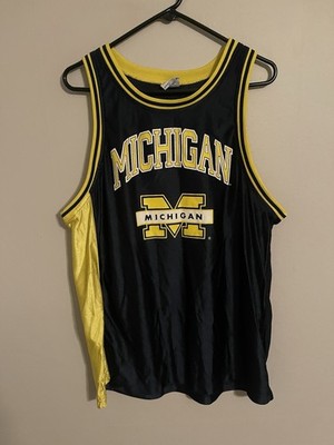 Vintage 90s Michigan Wolverines Apex One Basketball Jersey - Men's Large
