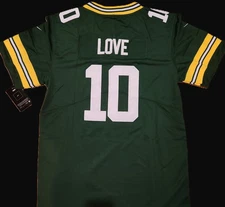 #10 jordan love green bay packers KIDS Jersey YOUTH Size S-XL Stitched