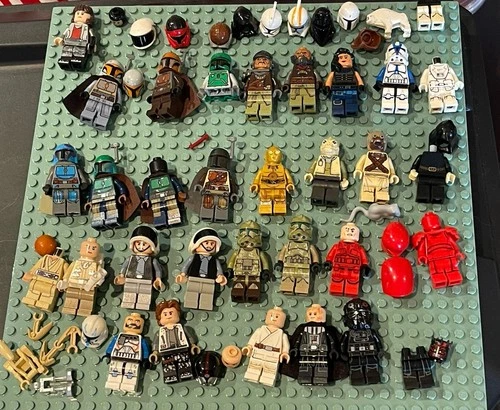 Lego Star Wars Minifigure & Accessories Bulk Lot. Mandalorian, Cara, Han & More