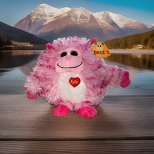 TY Monstaz - ROXY the Pink Striped Monster (Regular Size - 5 inch). Works! W/Tag