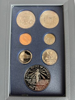 1986 USA Prestige Proof Kursmünzensatz mit Box & Zertifikat United States 1986
