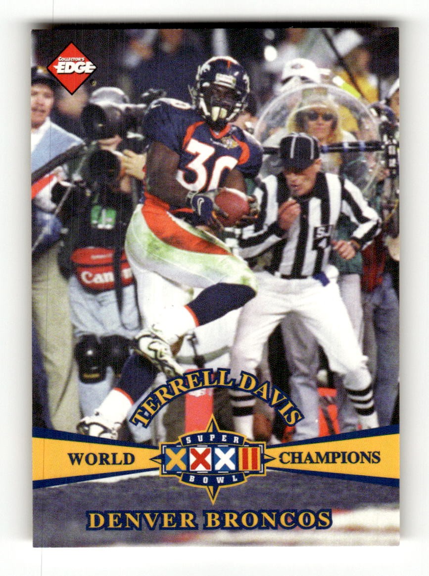 1998 Collector's Edge Super Bowl XXXII Terrell Davis Denver Broncos B Prefix #B2