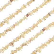 32 Inches 3-5mm Natural Brazilian Citrine Gemstone Strand Chips Yellow 