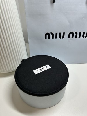 Miu Miu Blue Beauty Vanity Makeup Case Cosmetic Bag Travel Organizer