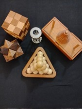 Giochi d'ingegno - 5 Giochi rompicapo + Istruzioni 