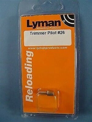 Lyman Trimmer Pilot #26 for 6.5x55 Swedish 260 Rem 6.5x57 Mauser 6.5x57R 7822013