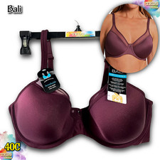 NWT Bali 40C One Smooth U Ultra Light Underwire Bra DF3439 Currant Purple