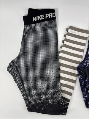 Nike Pro Athletic Running Tights Size Small Womens Dri-Fit 2 Pairs Multi-Color