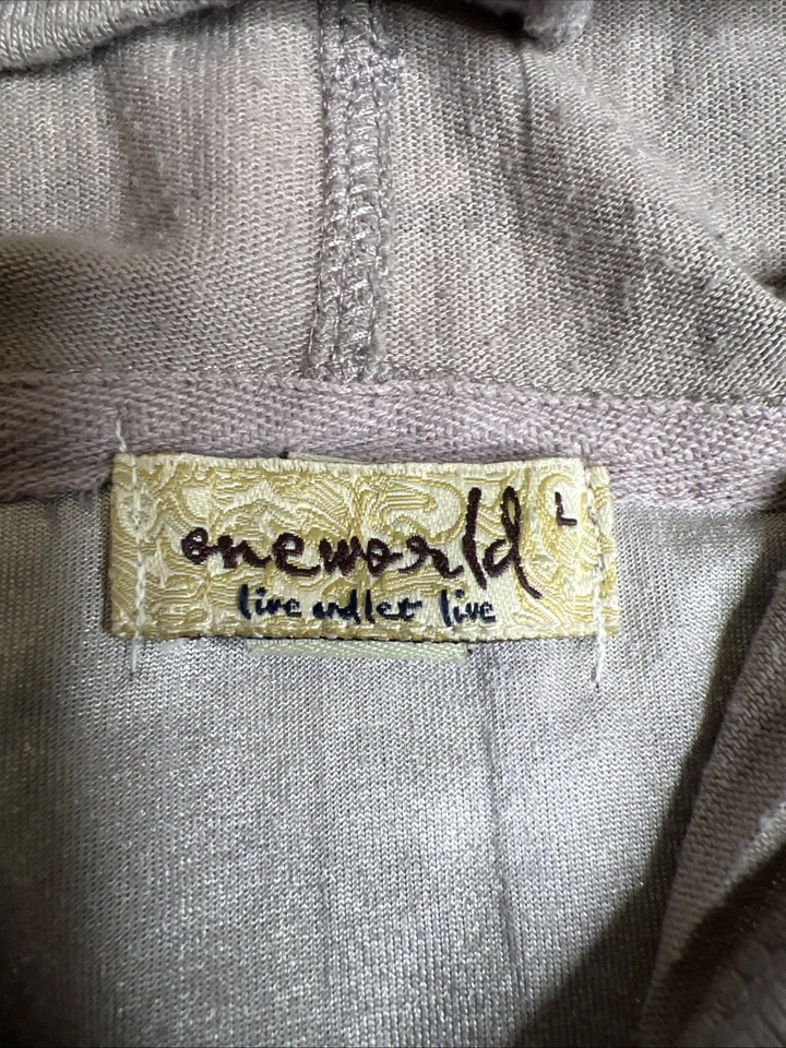 Sudadera con capucha unisex grande One World Brand #406 Live And Let Live Foto 4 de 4