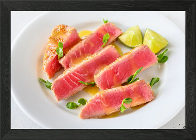 Thunfischsteak gerahmtes Wandbild Poster Leinwanddruck Bild